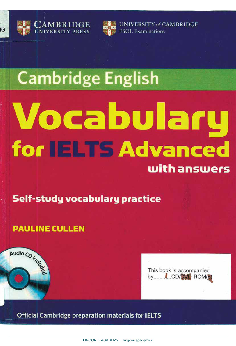 جلد Cambridge Vocabulary for IELTS Advanced | واژگان پیشرفته آیلتس
