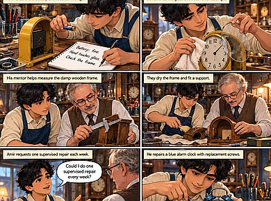 کمیک داستان Six Weeks at the Repair Shop
